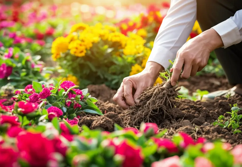 Kiểm tra đất là bước quan trọng để xác định nhu cầu dinh dưỡng cho cây hoa.