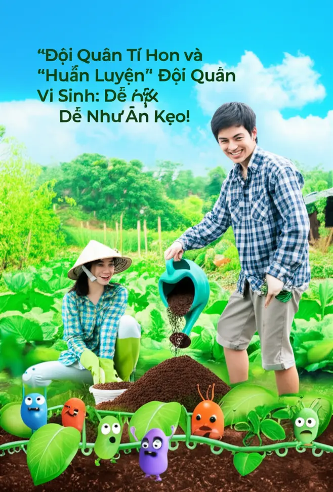 Đội quân vi sinh vật tí hon đang chăm chỉ làm việc cải tạo đất.