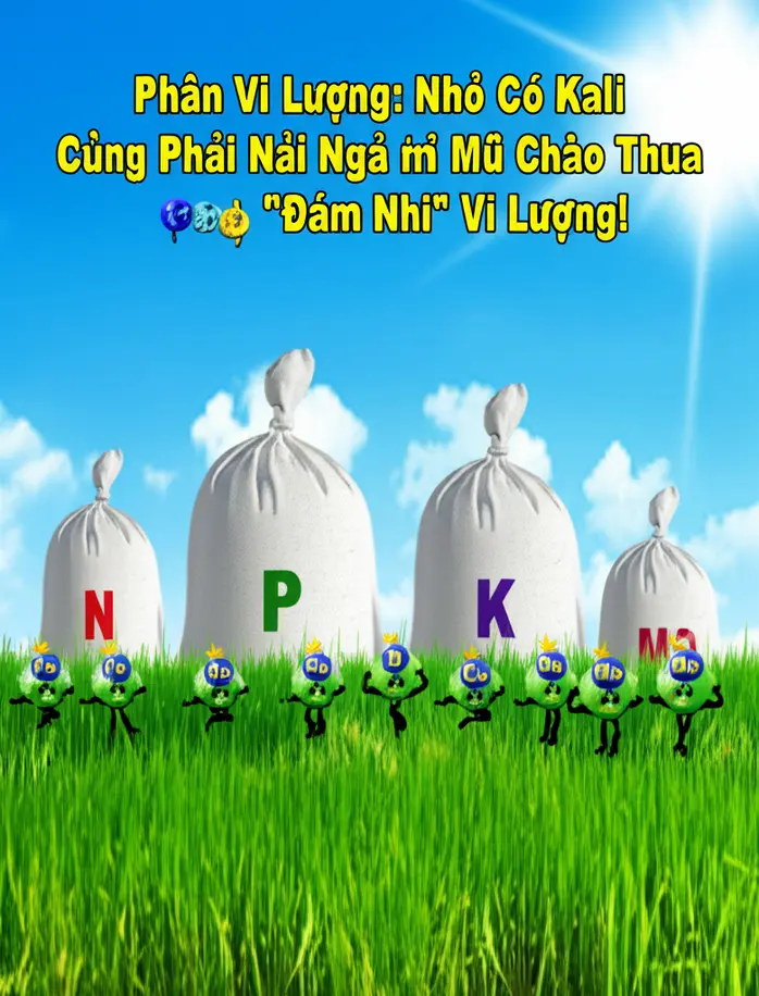 Đạm, Lân, Kali tuy to nhưng cũng phải nể mặt mấy ’em’ vi lượng nhỏ xíu.