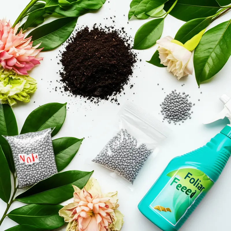 Đa dạng các loại phân bón cho hoa kiểng, từ hữu cơ đến vô cơ, dạng viên và dạng lỏng.