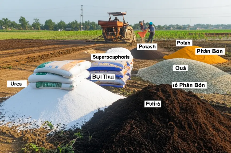 Cây trồng cần phân bón để phát triển khỏe mạnh.