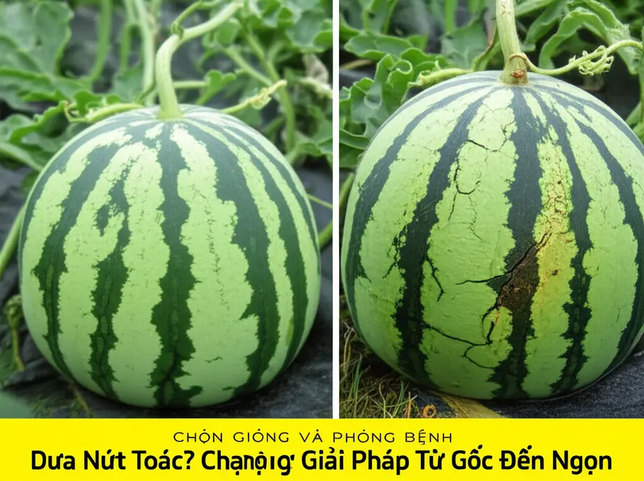 Quả dưa bị nứt do nhiều nguyên nhân khác nhau.