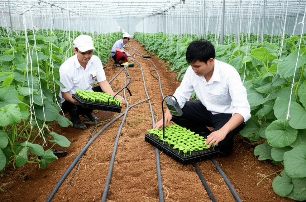 Chuẩn bị nhà màng và đất trồng là yếu tố then chốt.