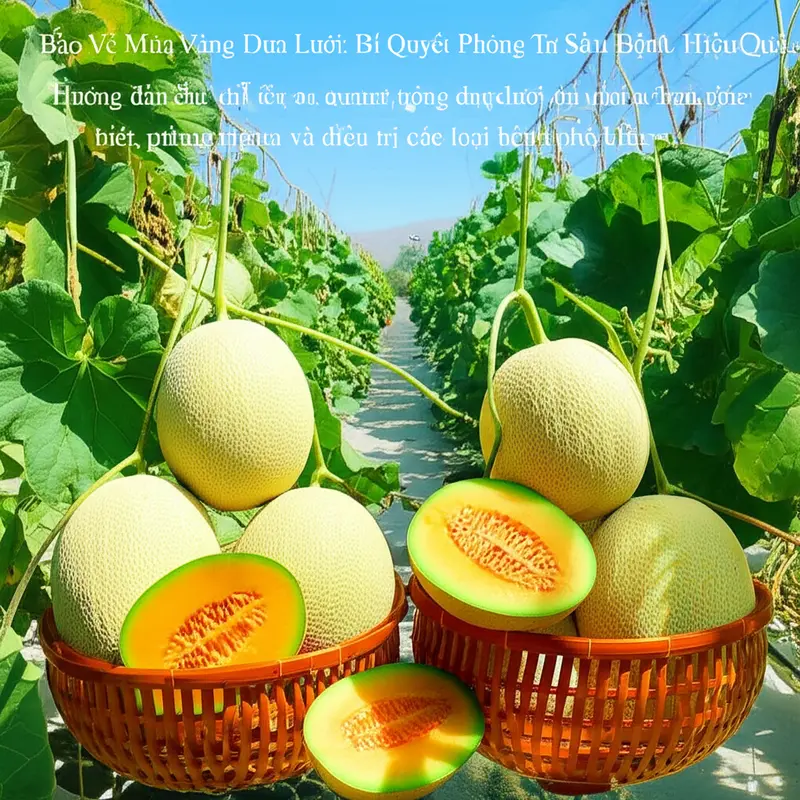 Hình ảnh mùa vụ dưa lưới thành công.
