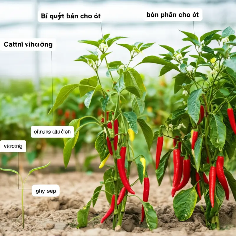 Nhu cầu dinh dưỡng của cây ớt theo từng giai đoạn sinh trưởng.