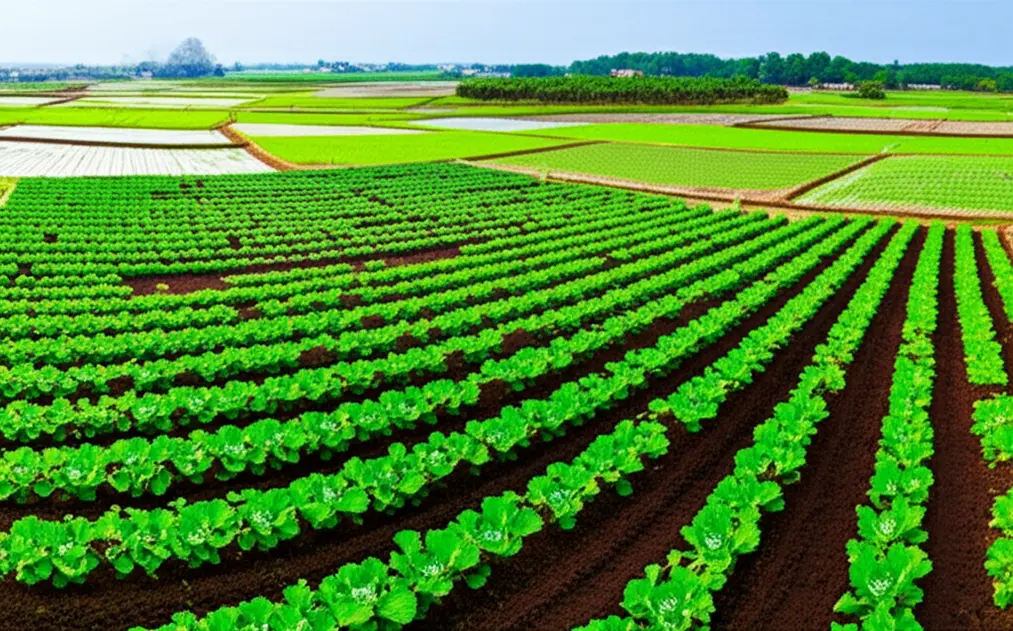 Cánh đồng xanh tốt nhờ sản phẩm của Khang Nguyên