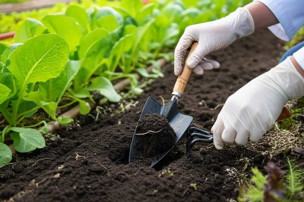 Phân tích đất là bước quan trọng để quản lý dinh dưỡng hiệu quả cho rau ăn lá.
