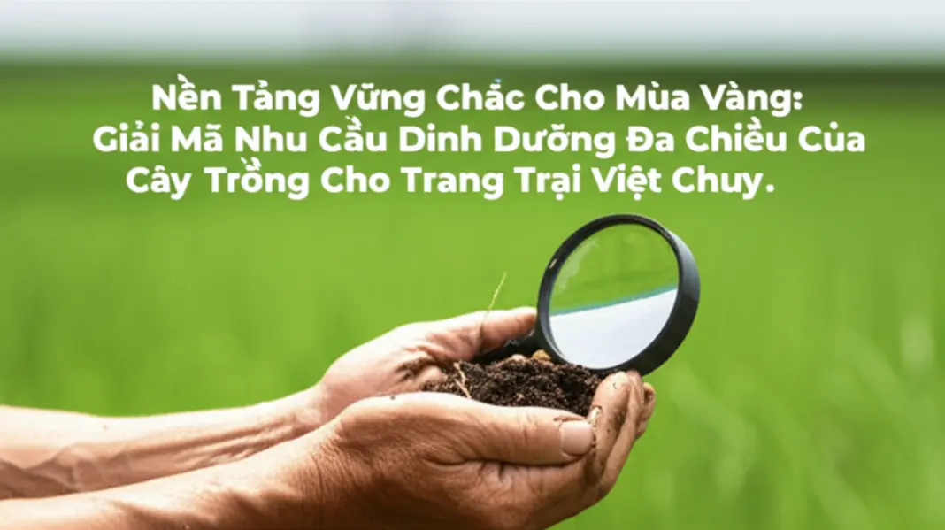 Chủ trang trại đang phân tích đất để hiểu rõ nhu cầu dinh dưỡng của cây.