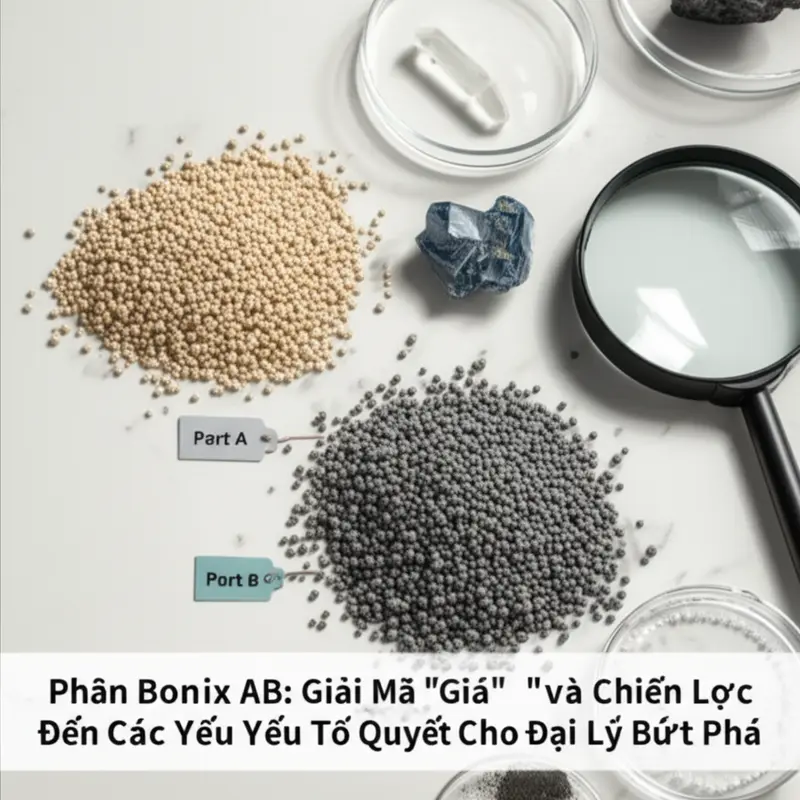 Các thành phần dinh dưỡng đa dạng trong phân bón mix A và mix B, nền tảng cho sự phát triển của cây trồng.