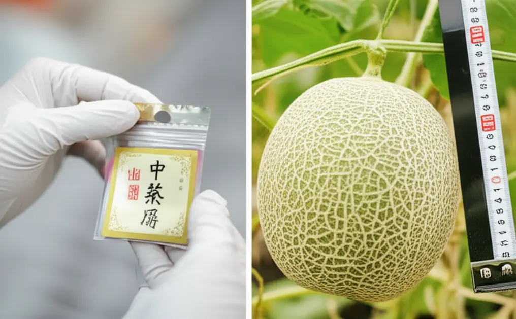 Hạt giống dưa lưới Nhật Bản F1 thuần chủng và thành quả là những trái dưa chất lượng cao.