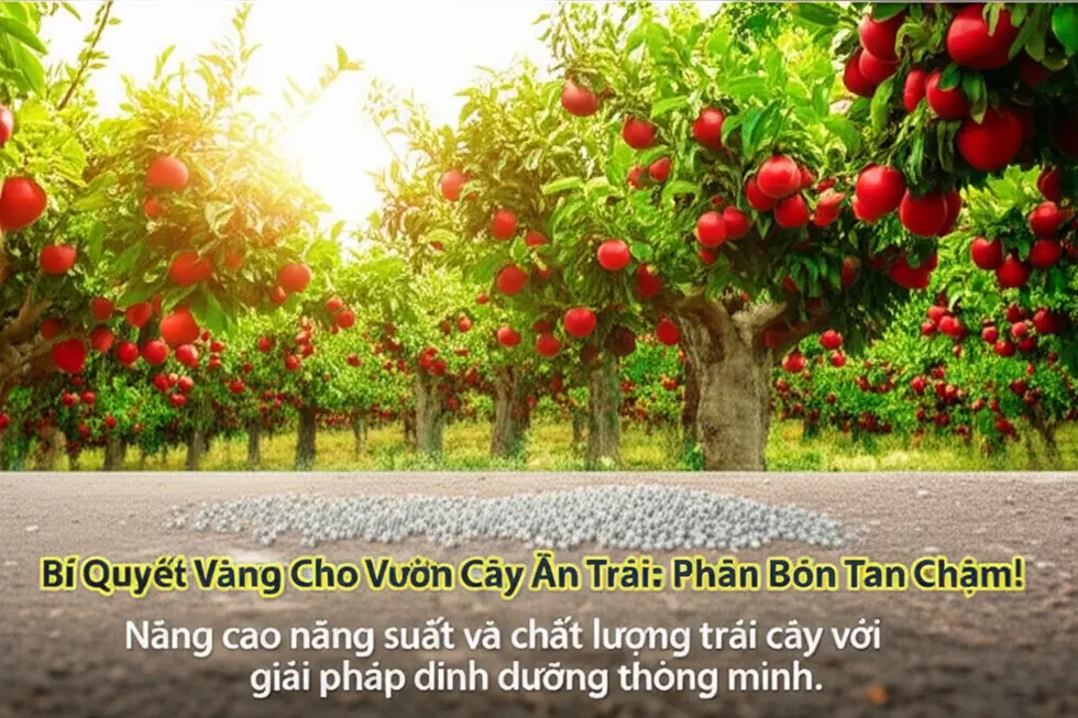 Vườn cây ăn trái trĩu quả.