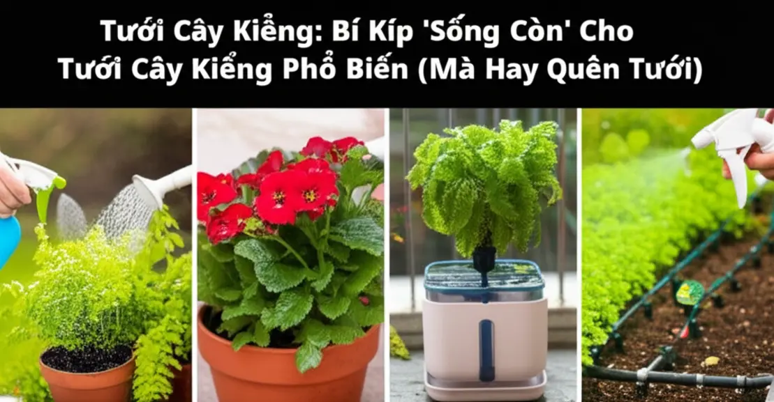 Cây khát nước và cây được tưới đủ nước – sự khác biệt rõ rệt!