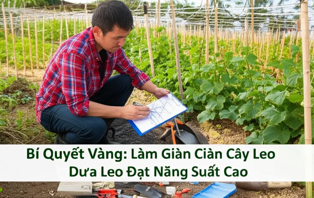Chuẩn bị vật tư và lên kế hoạch thiết kế giàn dưa leo.