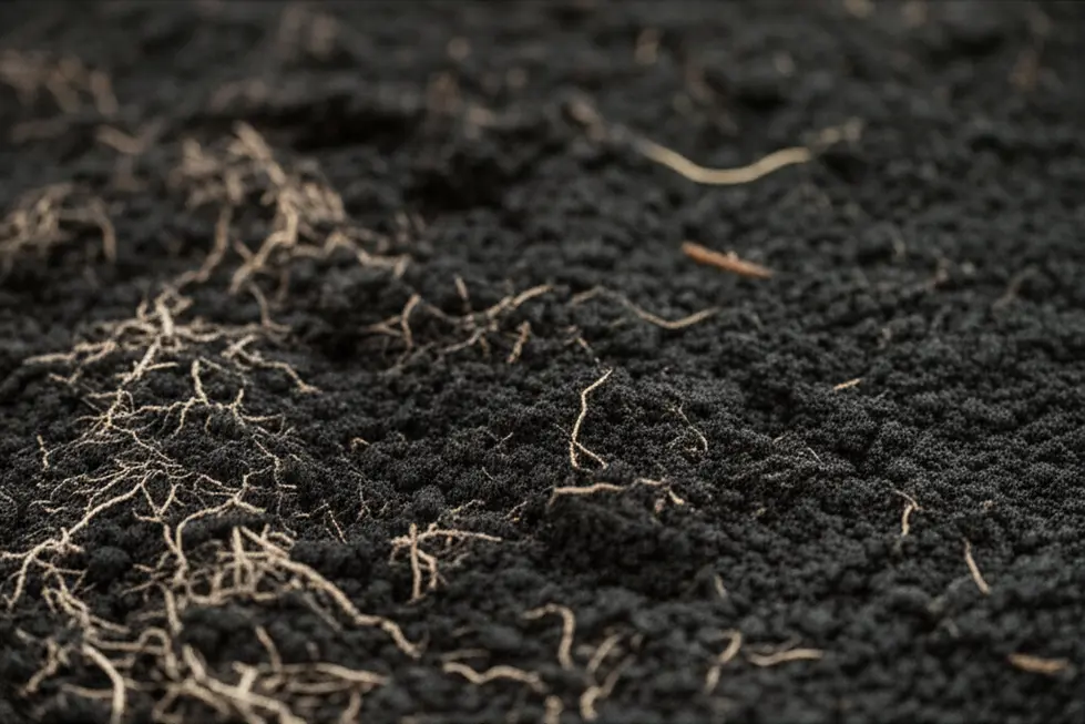 Đất giàu humic có cấu trúc tốt, tơi xốp.