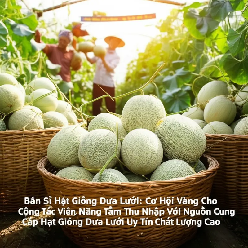 Hình ảnh dưa lưới được thu hoạch, biểu tượng cho thành công.