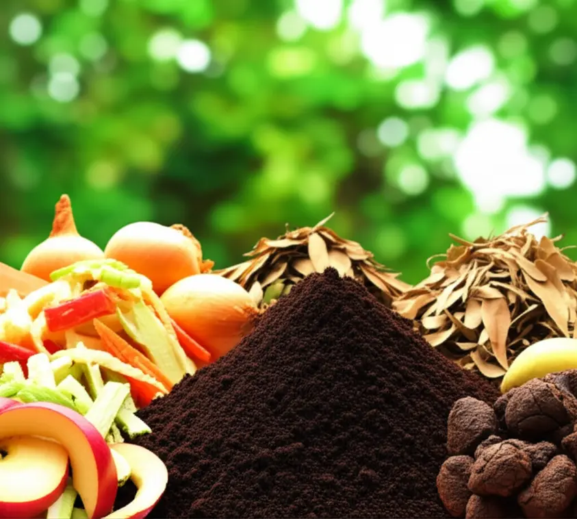 Nguyên liệu hữu cơ đa dạng cho quá trình ủ phân.