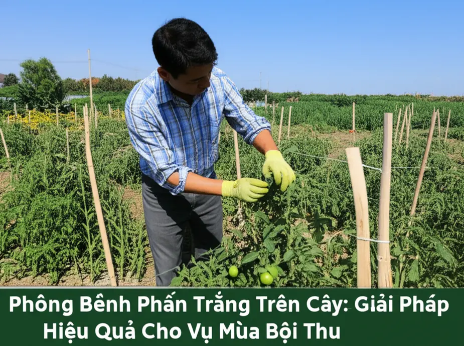 Lá dưa chuột bị bệnh phấn trắng nghiêm trọng.