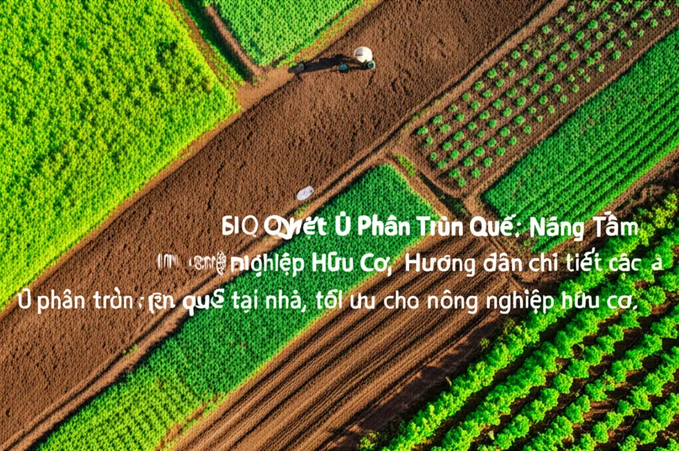 Cánh đồng hữu cơ tươi tốt nhờ sử dụng phân trùn quế.