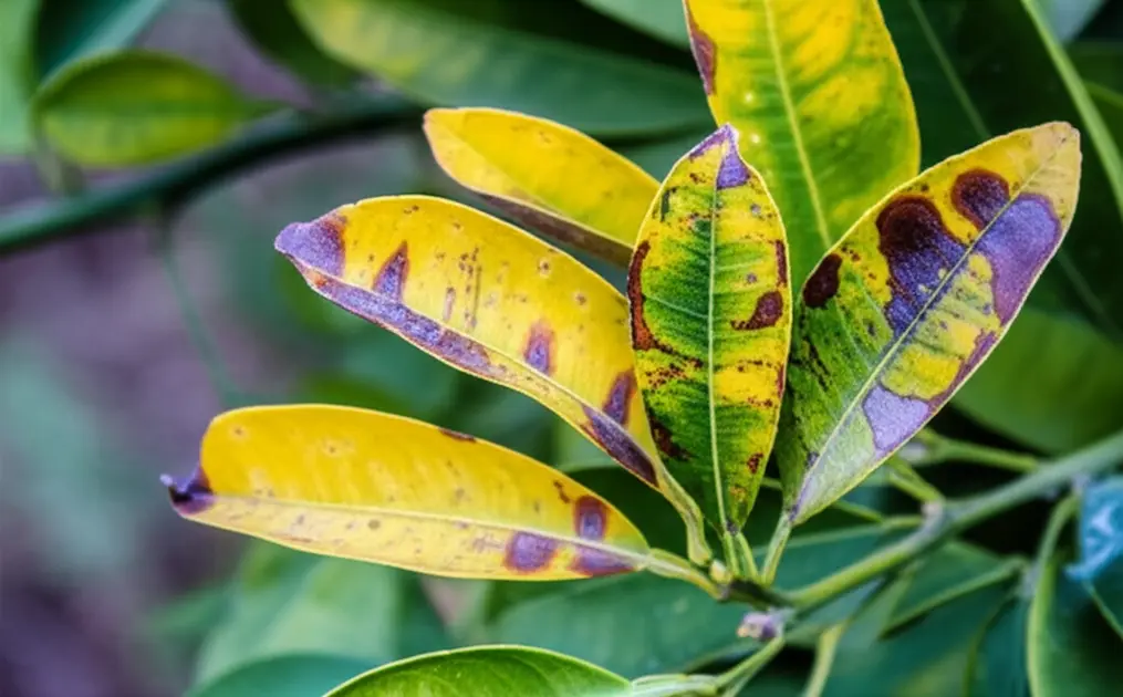 Dấu hiệu thiếu hụt dinh dưỡng trên lá cây có múi.