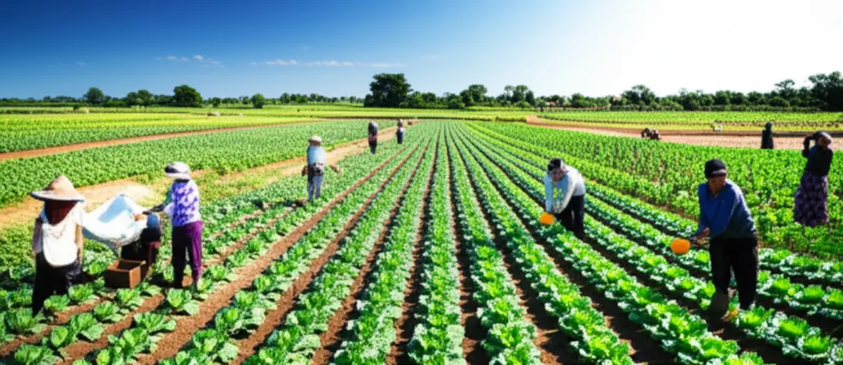 Vườn rau hữu cơ phát triển nhờ chế phẩm sinh học.