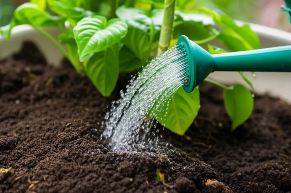 Cây khát nước và cây được tưới đủ nước – sự khác biệt rõ rệt!