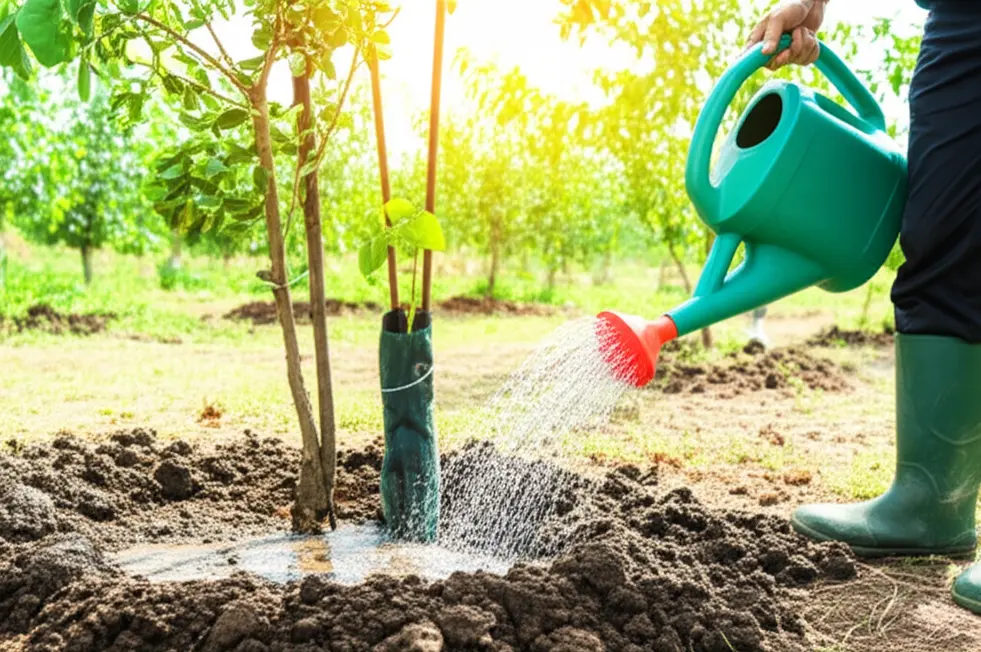 Bảo vệ vết ghép bằng băng ghép chuyên dụng.