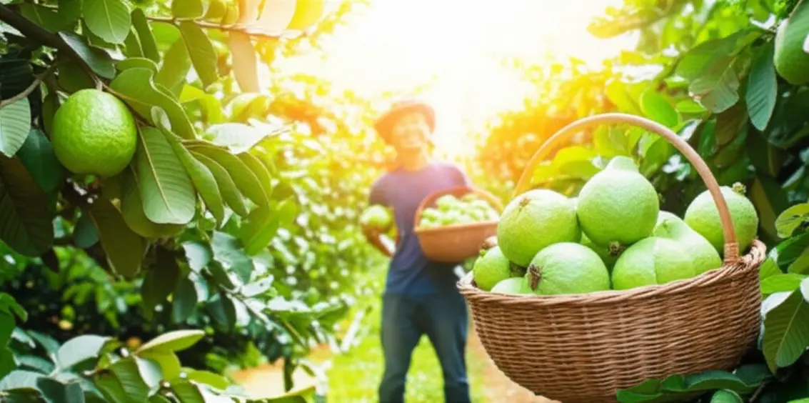 Vườn ổi trĩu quả, báo hiệu một mùa vụ thành công.