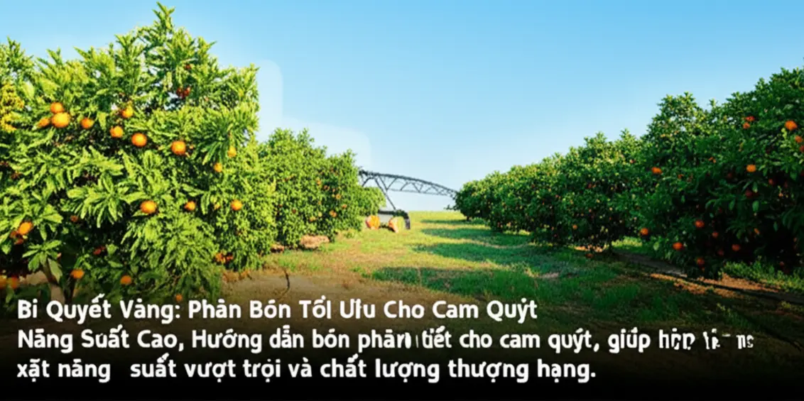 Vườn cam quýt trĩu quả, năng suất cao.