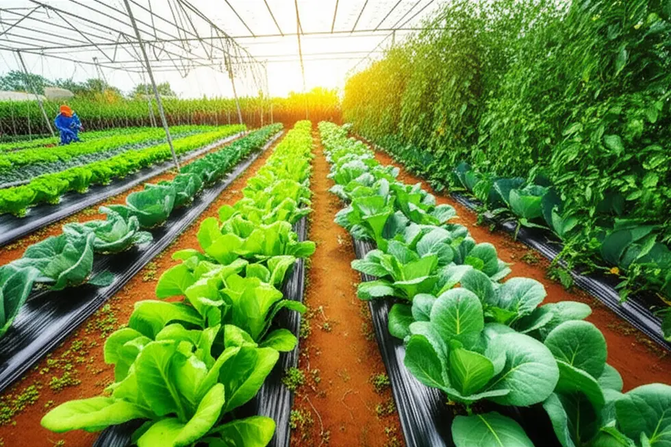 Vườn rau canh tác khoa học giúp tăng cường sức đề kháng cho cây.