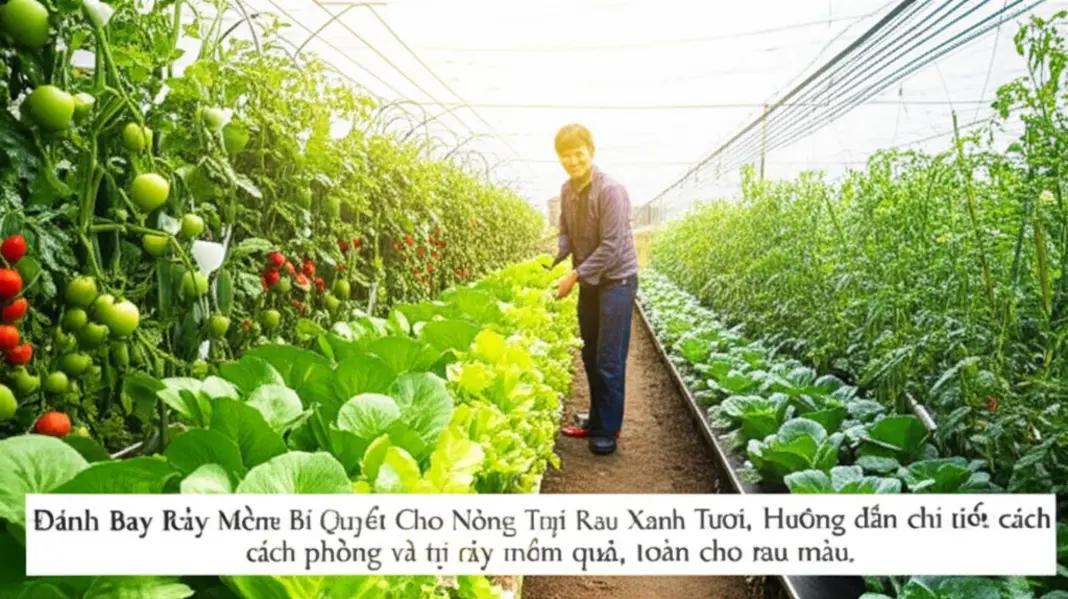 Hình ảnh vườn rau xanh tốt, không có dấu hiệu bị rầy mềm tấn công.