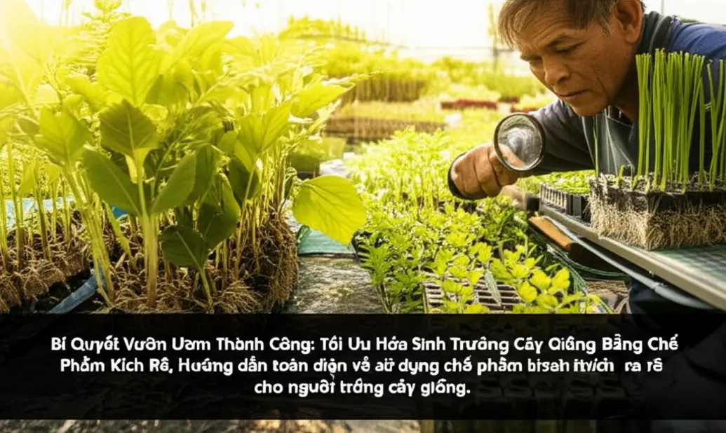 Vườn ươm cây giống đa dạng và khỏe mạnh.