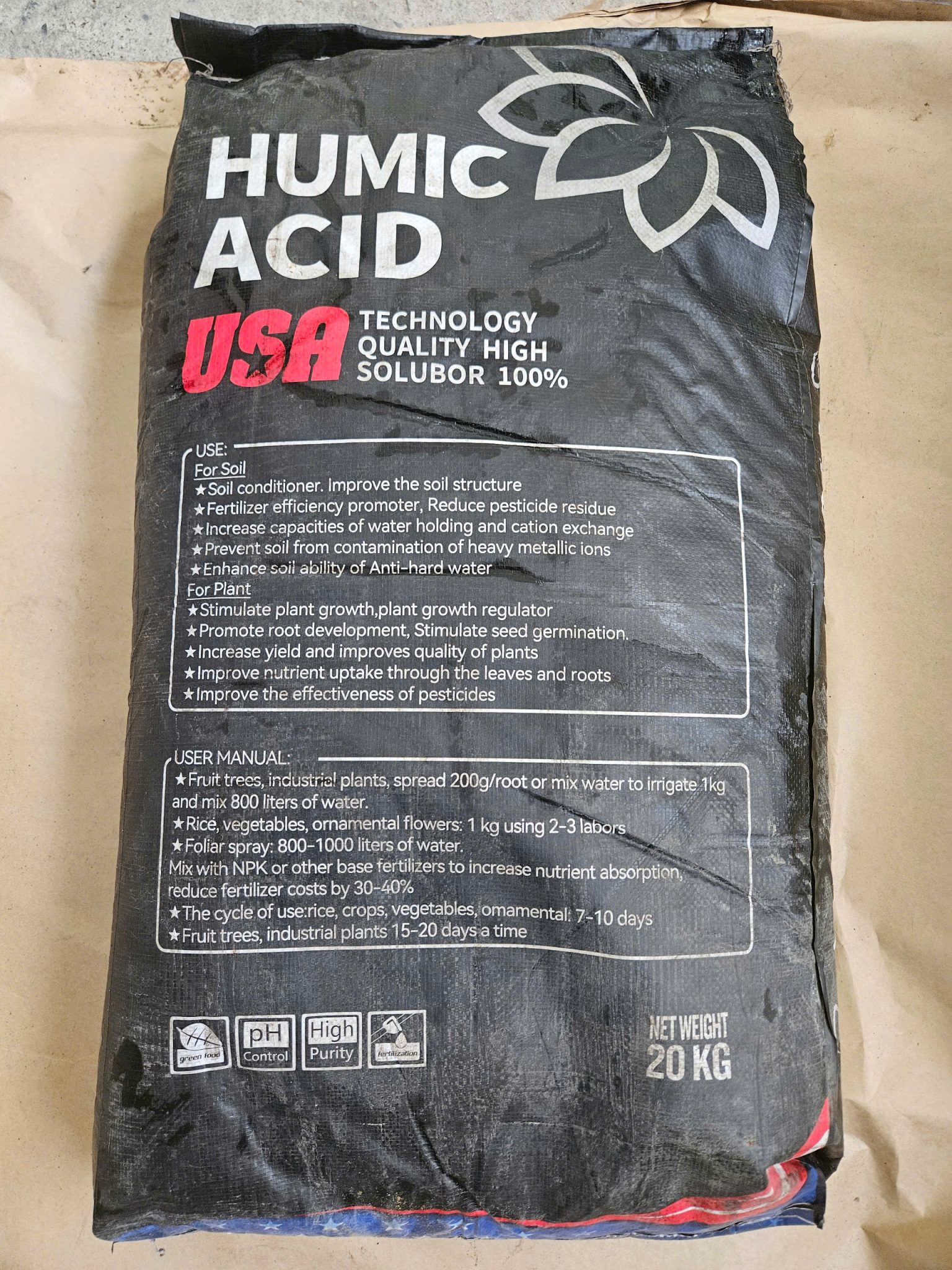 Phân Bón Humic Acid công nghệ mỹ