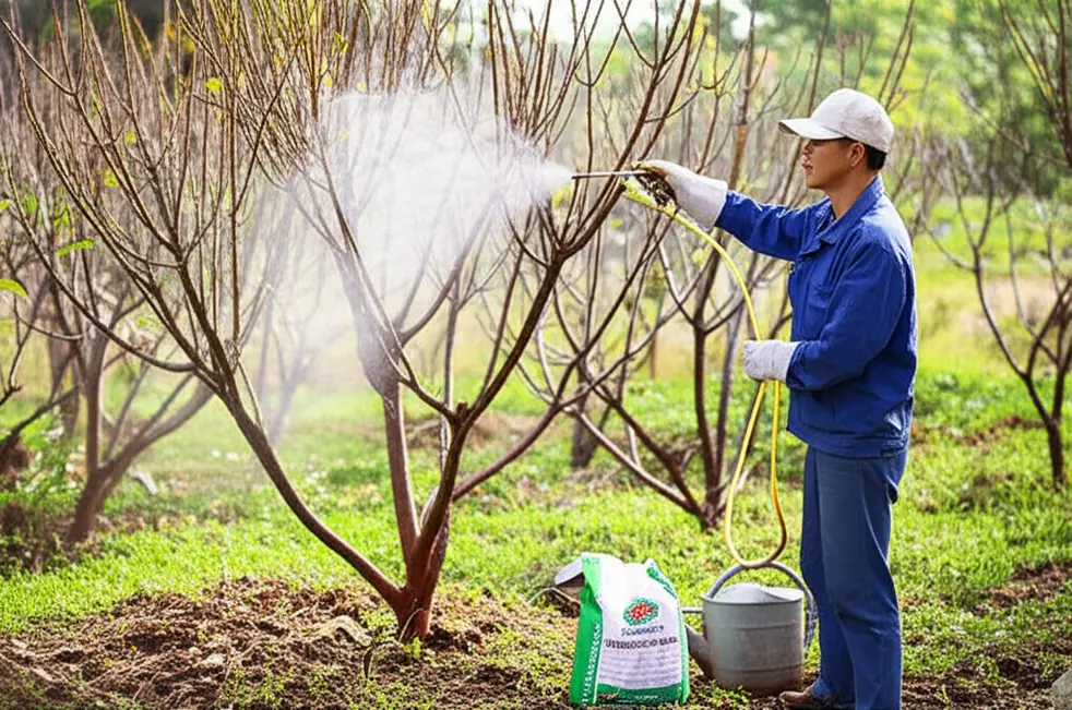 So sánh trực quan giữa cành cây khỏe mạnh (trái) và cành cây có dấu hiệu “ngủ” (phải).