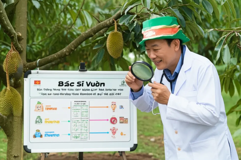 Cây sầu riêng ‘mẹ’ đang than trời vì ‘đám con’ dỗi hờn bỏ đi.