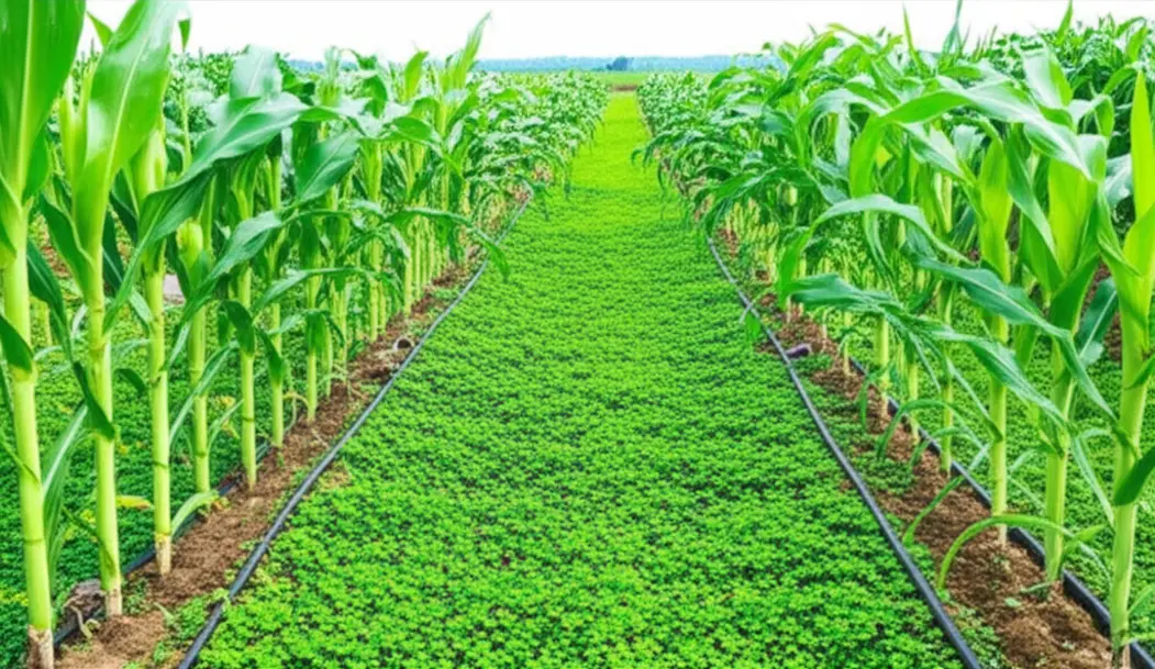 So sánh lá cây khỏe mạnh (trái) và lá cây có dấu hiệu thiếu dinh dưỡng (phải).