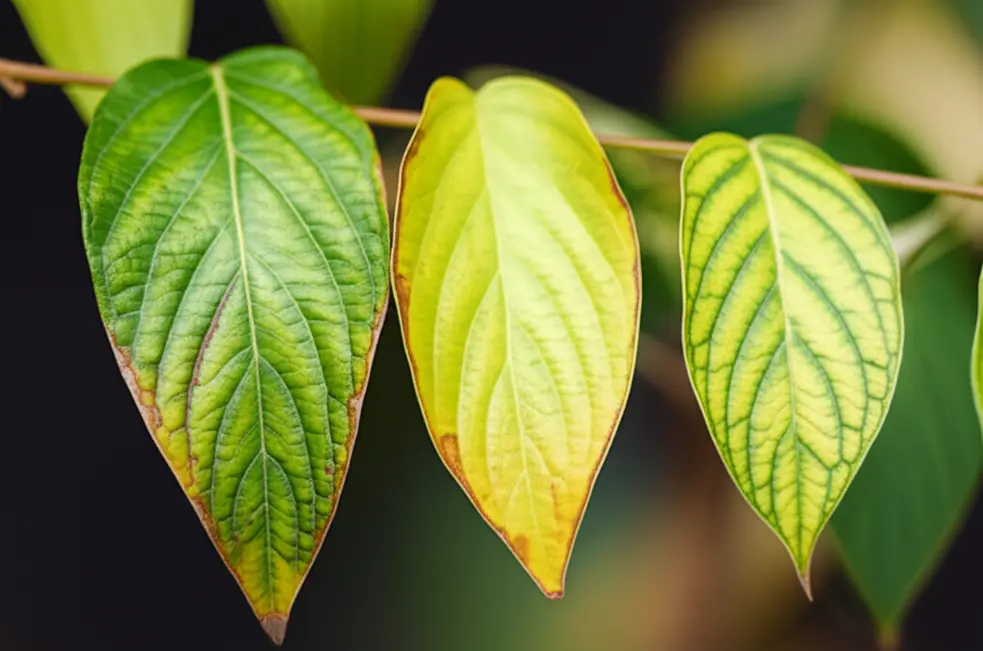 So sánh rõ rệt giữa cây trồng đủ dinh dưỡng và cây bị thiếu hụt, minh họa tầm quan trọng của việc cung cấp đủ chất.