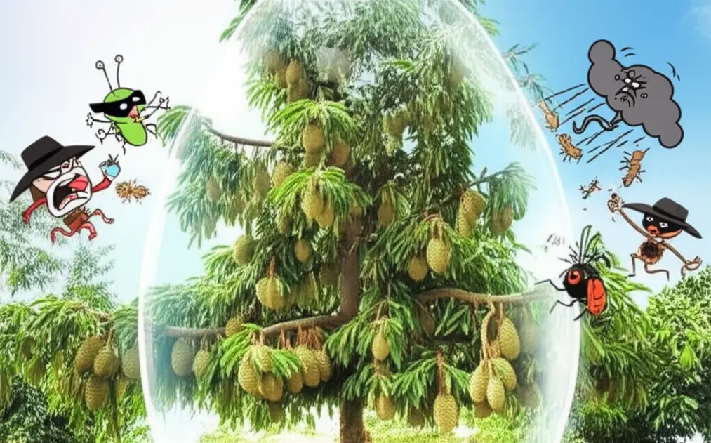 Cây sầu riêng ‘mẹ’ đang than trời vì ‘đám con’ dỗi hờn bỏ đi.
