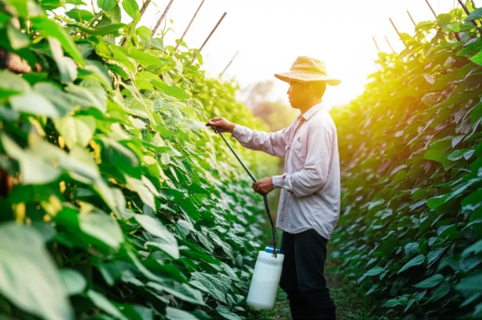 Kiểm tra lá cây thường xuyên giúp phát hiện sớm các dấu hiệu sâu hại.