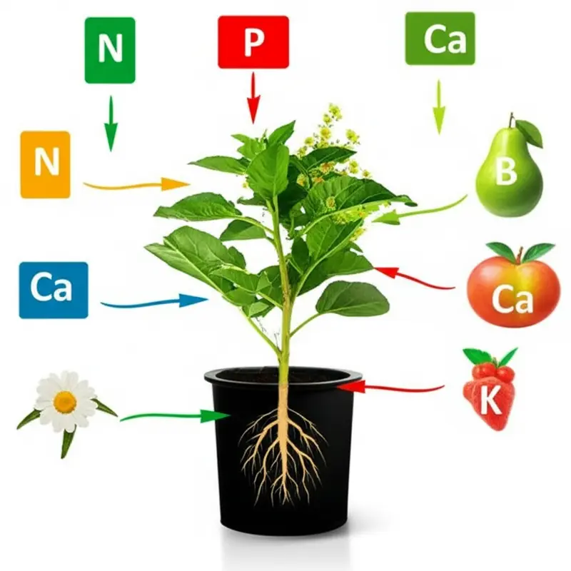 Các triệu chứng thiếu dinh dưỡng phổ biến thể hiện qua màu sắc và hình dạng của lá cây.