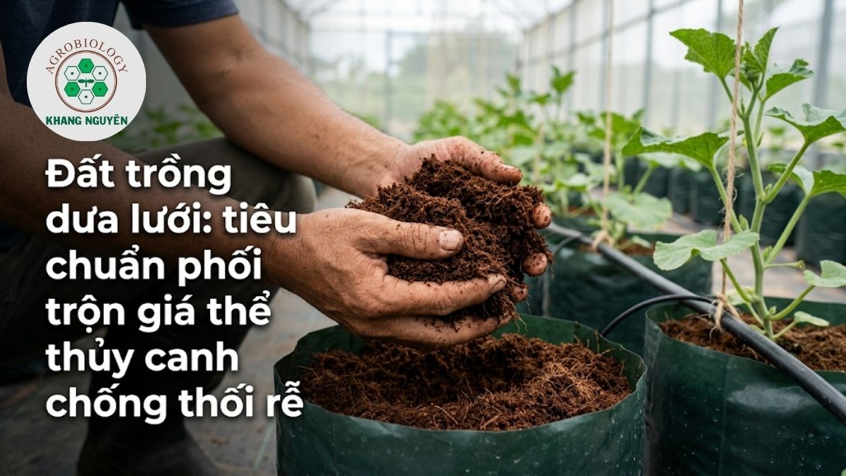 Tiêu chuẩn phối trộn giá thể mụn dừa thay thế đất trồng dưa lưới truyền thống