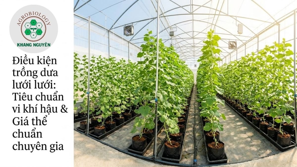 Điều kiện trồng dưa lưới chuẩn công nghệ cao trong nhà màng nông nghiệp