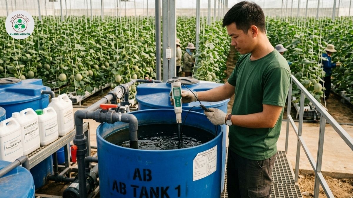 Giải pháp tối ưu năng suất dưa lưới bằng phân bón Mix AB