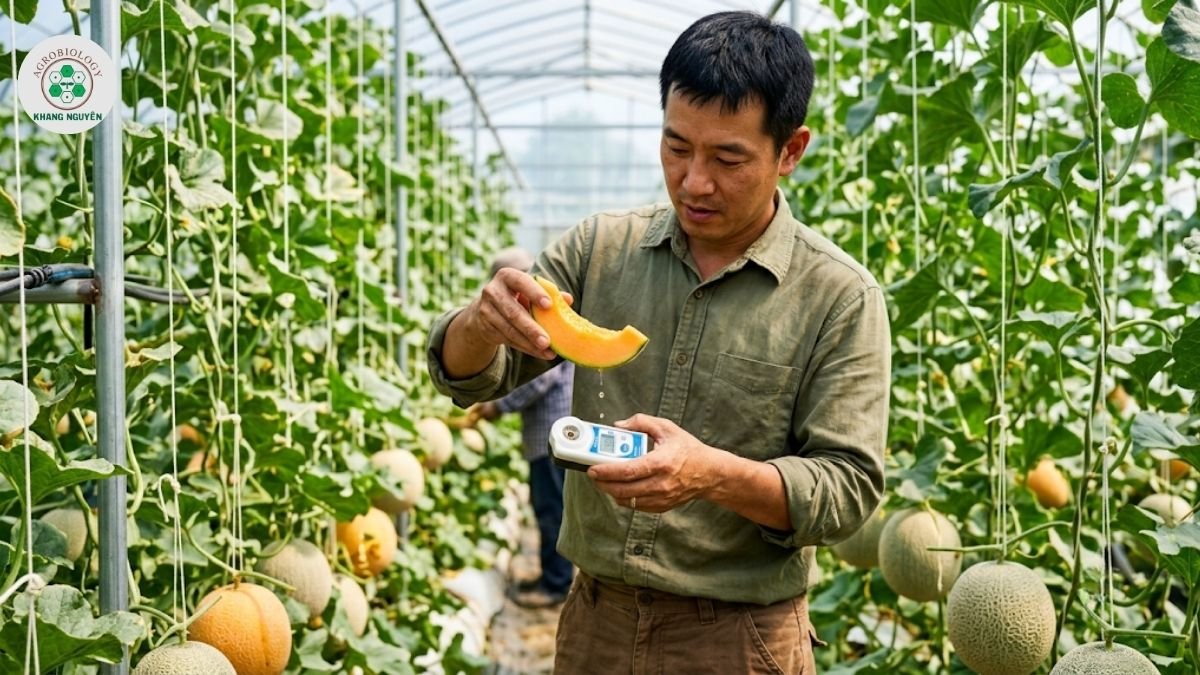 Giải pháp ép ngọt dưa lưới từ Nông Sinh Khang Nguyên