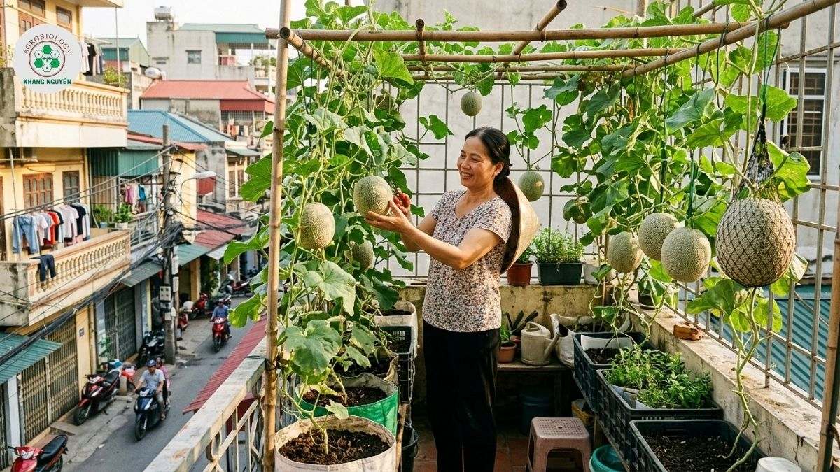 Phần khởi đầu của kit trồng dưa lưới tại nhà