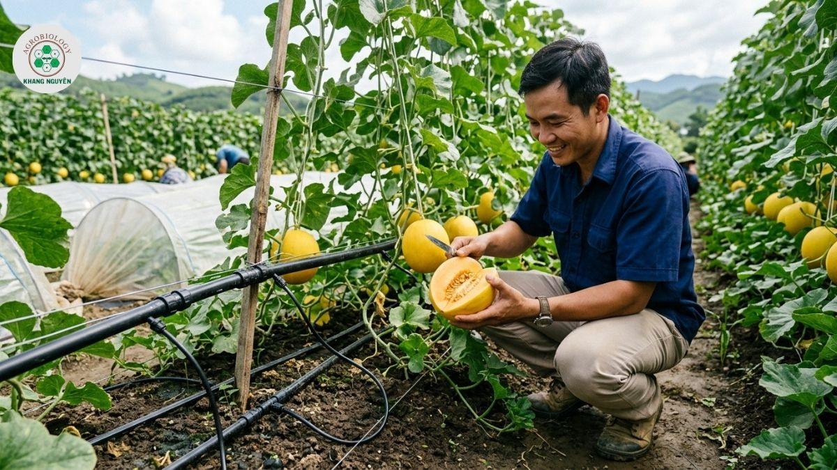Mua hạt giống dưa lưới ruột vàng và nhận phác đồ từ Khang Nguyên