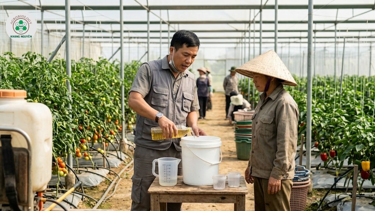 Chuyên gia Khang Nguyên đồng hành cùng nhà vườn chẩn đoán đúng bệnh, lên toa thuốc chuẩn xác