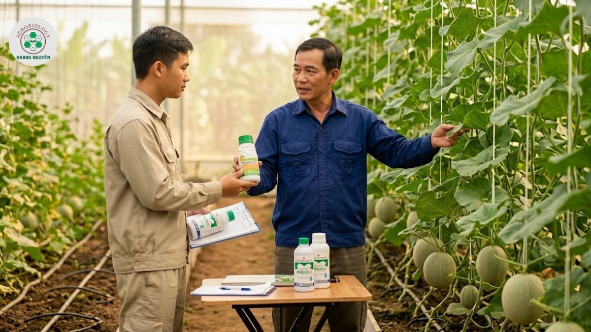 Giải pháp quản lý nấm bệnh dưa lưới toàn diện cung cấp bởi Khang Nguyên