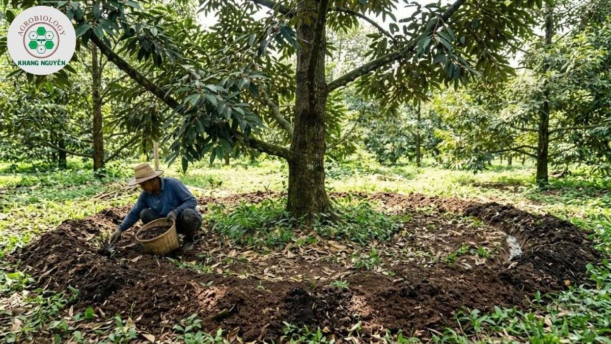 Nguyên tắc xác định vị trí trong cách bón phân sầu riêng