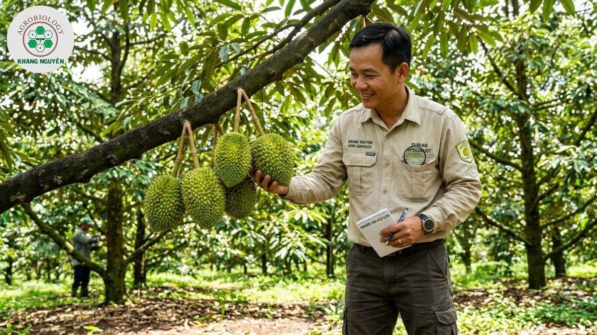 Chuyên gia Khang Nguyên đồng hành xử lý thán thư sầu riêng