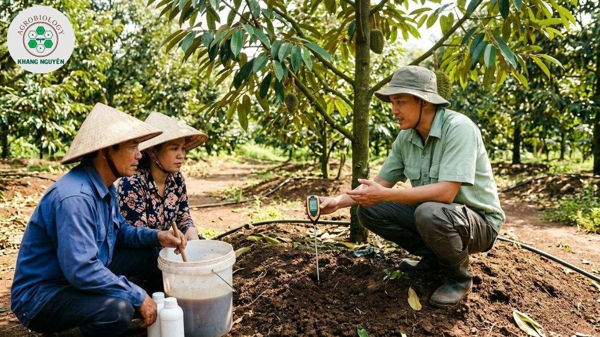 Chuyên gia Khang Nguyên đồng hành hướng dẫn kỹ thuật trồng sầu riêng
